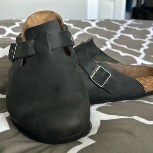 Birkenstock - Boston Black oiled (Leather) Unisex Clogs